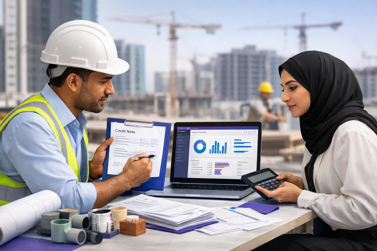 Construction Credit Note Controls in Blueberry ERP | Blueberry ERP