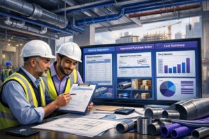 MEP contractor reviewing project material and cost controls | Blueberry ERP